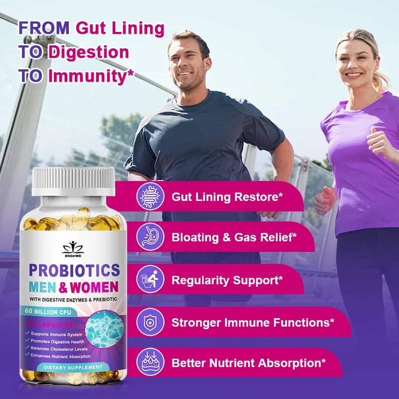 Lactobacillus Probiotic Supplement - Helps Burn Fat Metabolism &amp; Promotes Nutrient Digestion And Gut Health For Adult Men&amp;Women