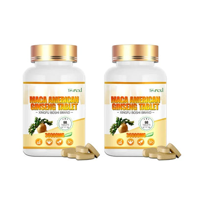 Organic Maca Root Powder with Ginseng Extract Supplement for Men and Women Health- Vegan,Potency enhancement Pills
