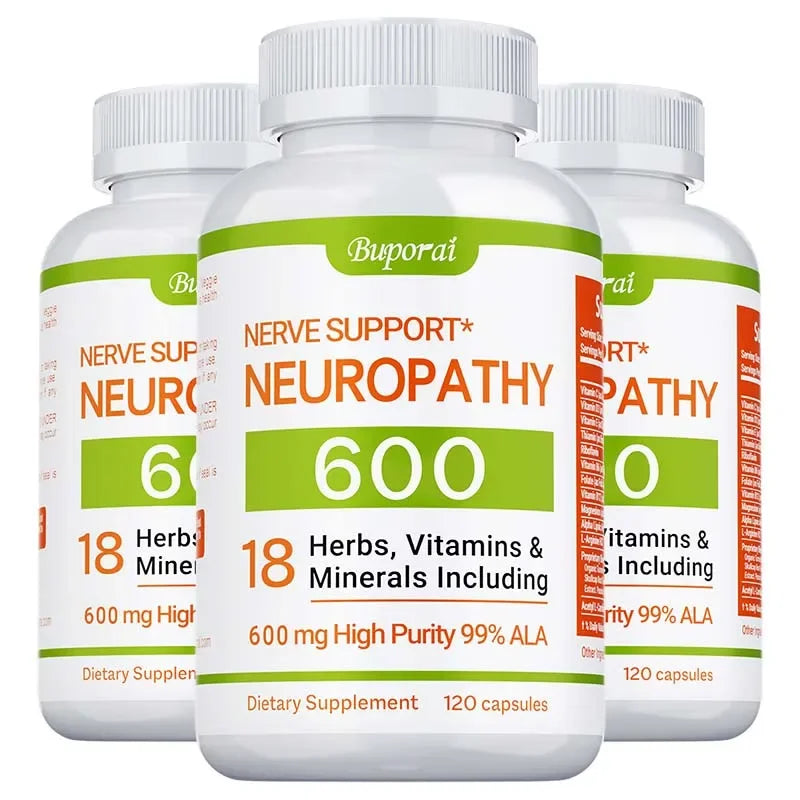 Neuropathy Support Supplement 600mg - Helps Maintain The Normal Function of The Nervous System and Relieve Mental Stress
