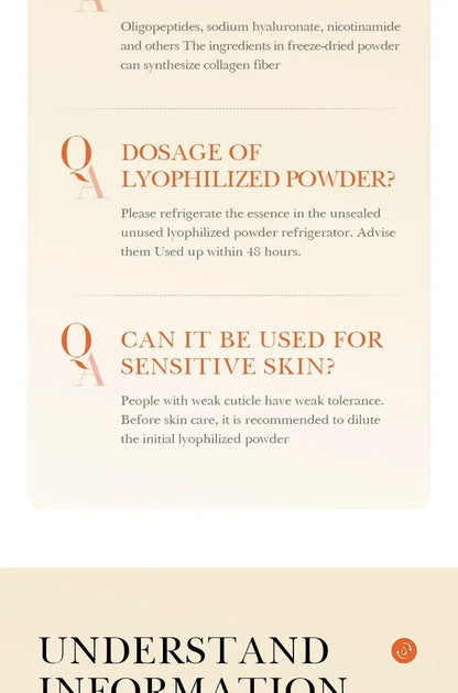 Facial  Serum Yeast Freeze-Dried Power Skin Care Set Shrink Pores Moisturizing Brighten Anti Aging Peptides Essence