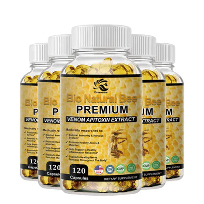 Greensure Natural BEE Venom Capsule for Immunity and Anti-oxidation - 60/120 Capsules - Non-GMO