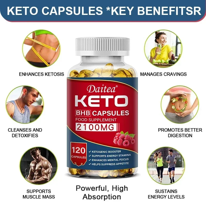 Weight Loss Capsules - 2100 mg - Ketogenic Enhancer, Weight Management, Fat Metabolis