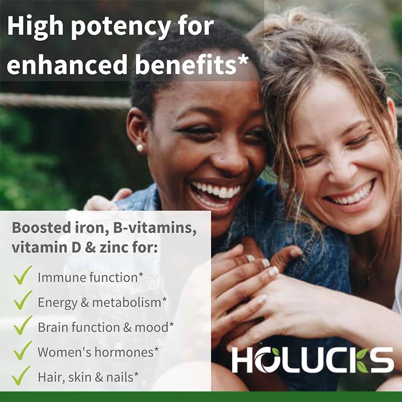 HOLUCKS Multivitamins &amp; Multiminerals Supplement with Methylated Vitamins Chelated Minerals for Energy, Focus &amp; Immune Health
