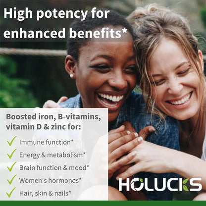 HOLUCKS Multivitamins &amp; Multiminerals Supplement with Methylated Vitamins Chelated Minerals for Energy, Focus &amp; Immune Health