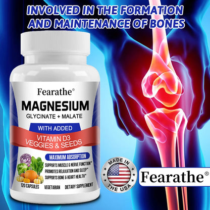 Magnesium Malate + Magnesium Glycinate Help Boost Immunity, Promote Joint and Bone Marrow Health, and Improve Sleep Quality