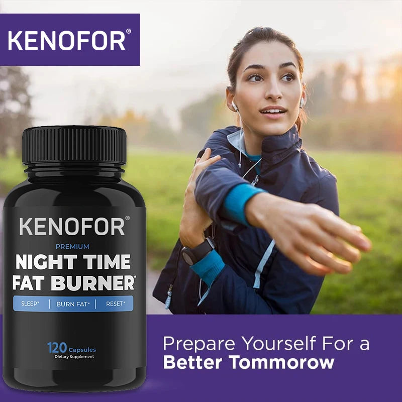 Night Time Fat Burning Capsule - Supports Immune System Health, Appetite Suppression, Healthy Weight Management, 120 Capsules
