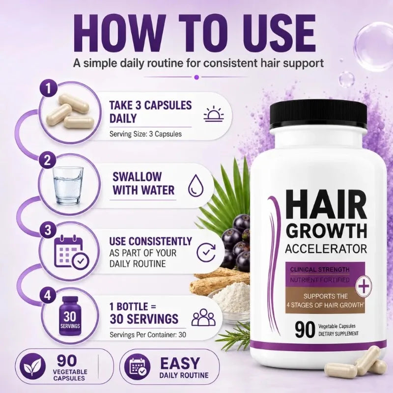 Lustriva Hair Growth Vitamins with Biotin, Marine Collagen, Saw Palmetto, Ashwagandha, Horsetail &amp; Zinc – Thicker Hair, 90 Caps