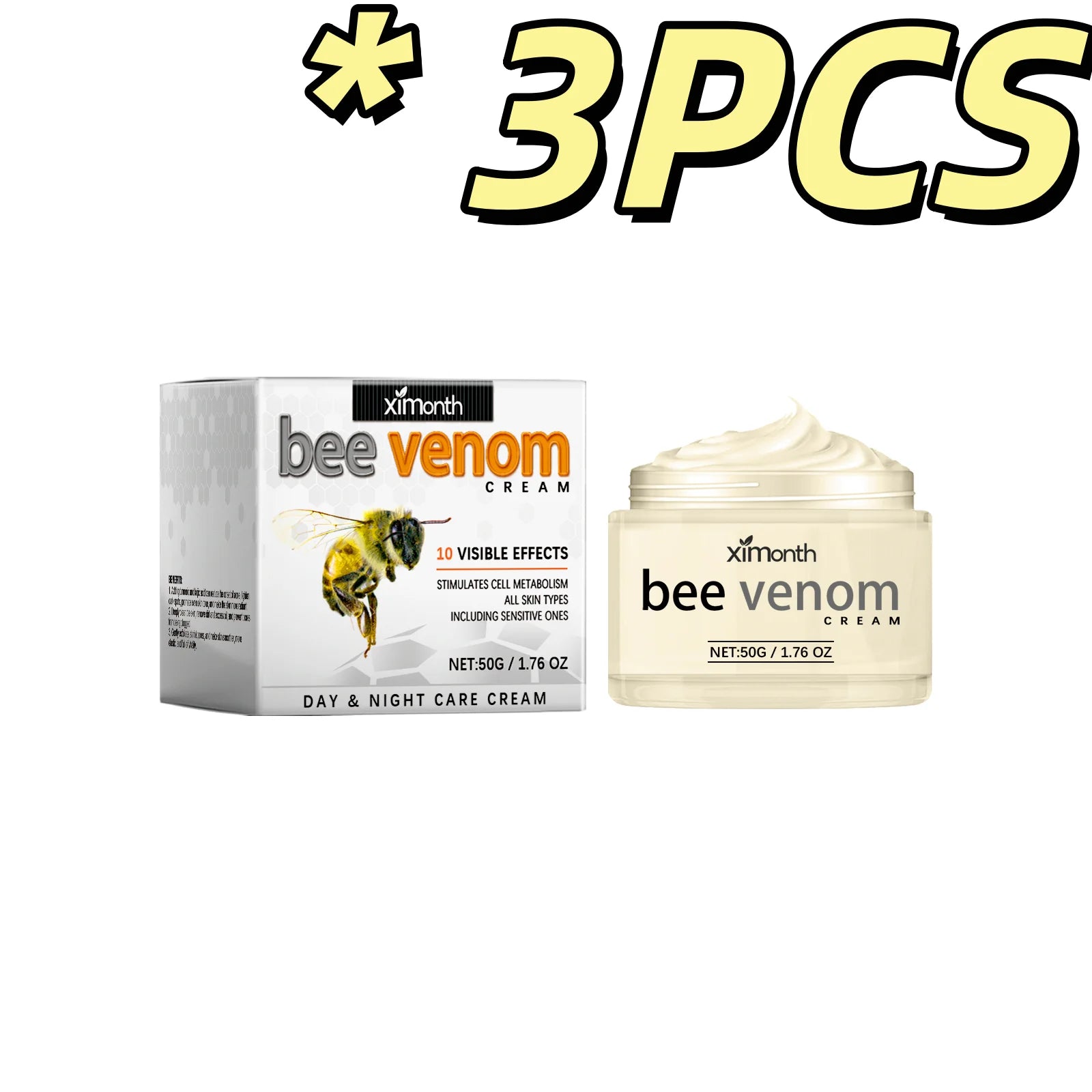 Bee Venom Face Firm Cream Repair Facial Fine Lines Enhance Skin Firmness Soothe Dryness Hydrate Penetrate Nourish Facial Creams