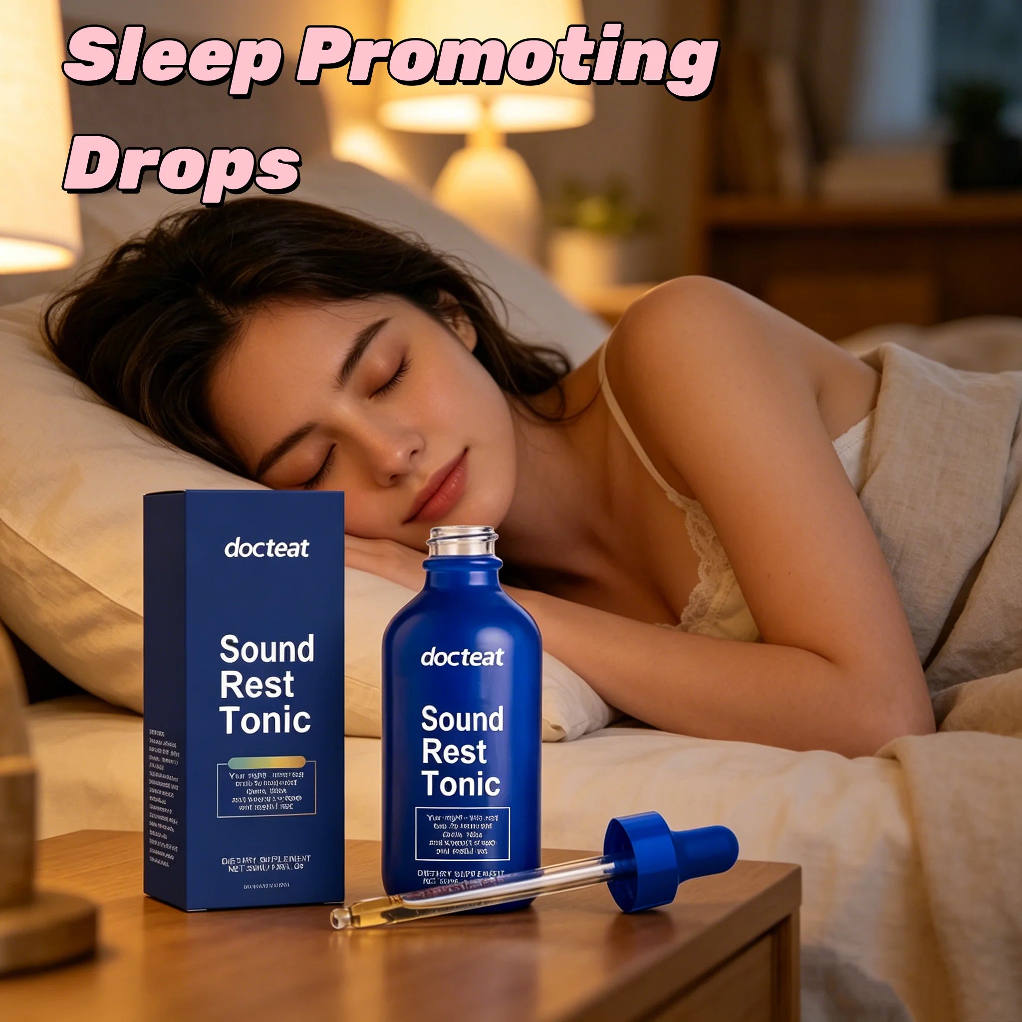 Natural Melatonin Sleep Support Liquid Drops Fast Absorb Sublingual Deep Sleep Aid Relieve Insomnia Stress Anxiety Calm Mood
