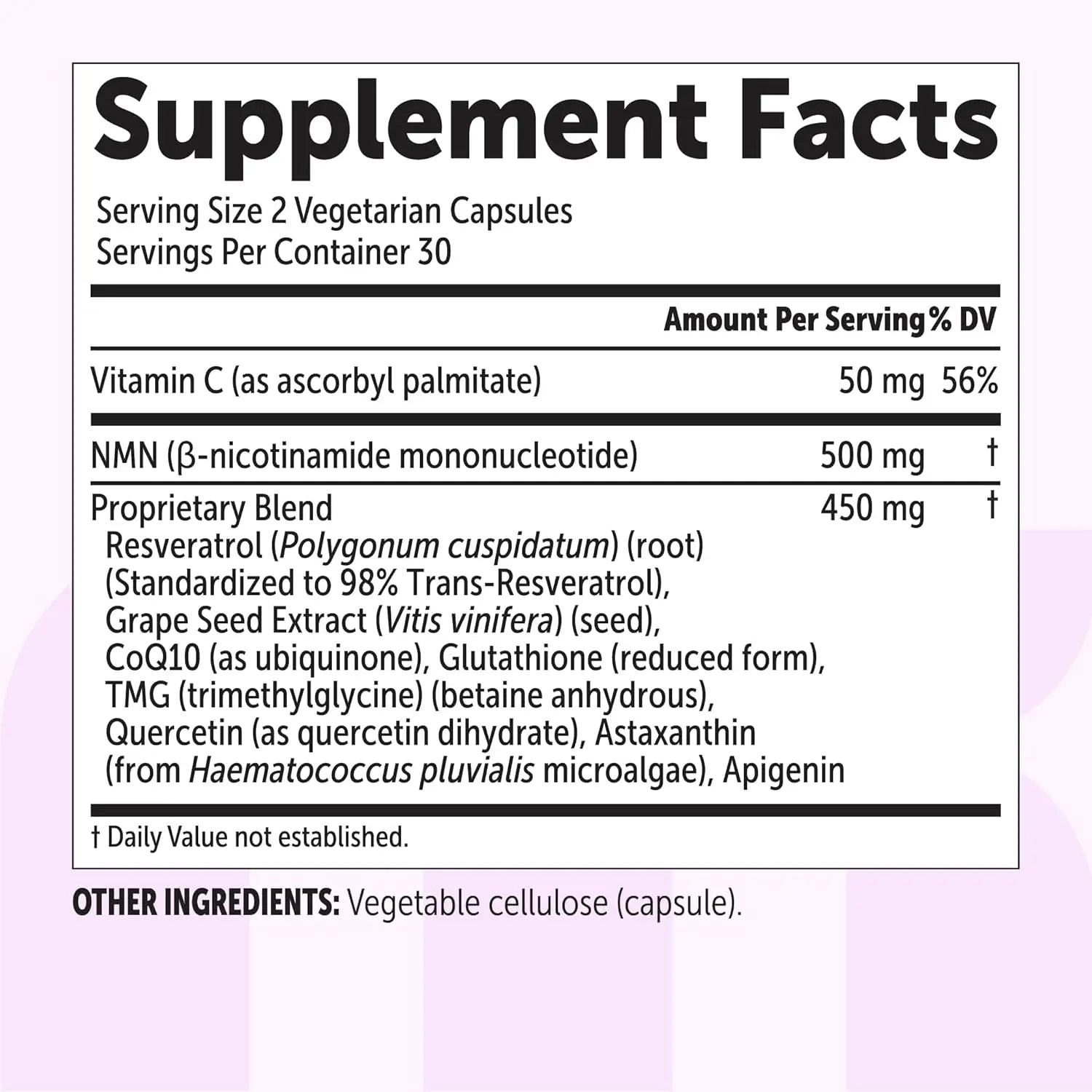 NMN Complex 1000mg, NAD+ Supplement with Resveratrol - NMNH Alternative - Supports Cellular Energy &amp; NAD+ Level, 60 Capsules