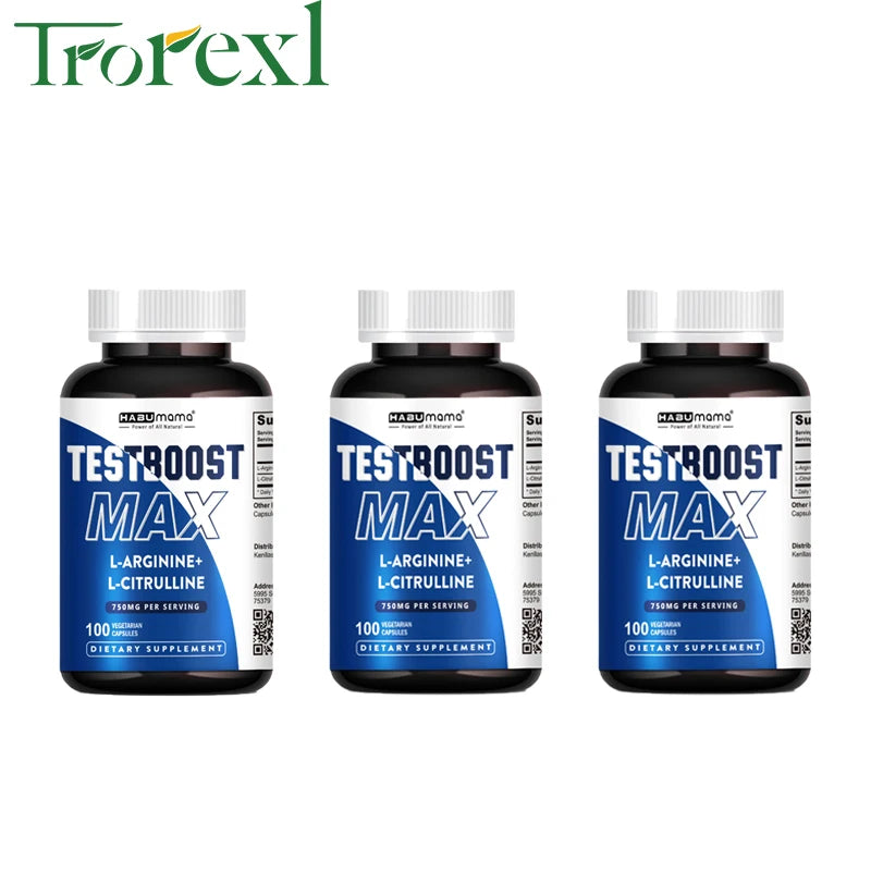 100 Tablets-L-Arginine &amp; L-Citrulline Complex-Male Enhancing Supplements- Boosts Performance,Recovery Support,Bedroom Confidence