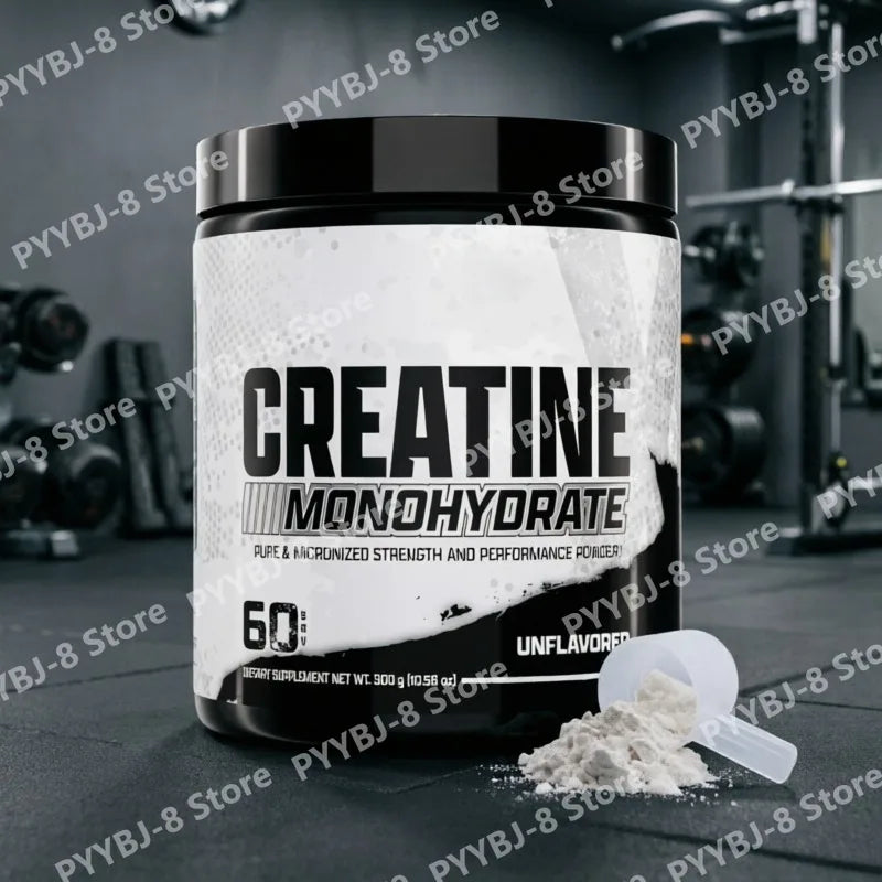 Creatine Monohydrate Powder 300g 60 Serving Help Enhance Sport Muscle Strength Mixing with Water Drinking for Man and Women