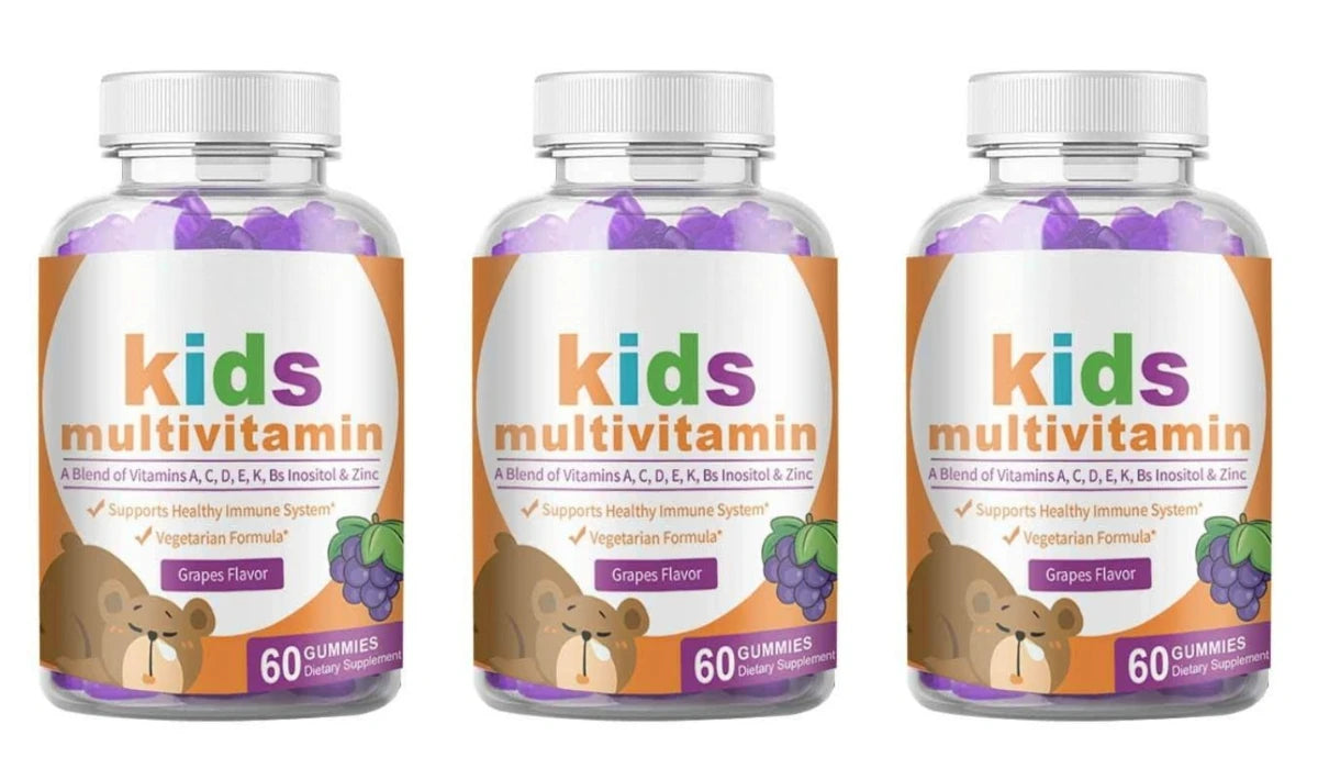 Multivitamin Gummies with Vitamins A C D3 E B6 B12 Biotin Folate Iodine Zinc Daily Wellness Chewable Supplement 60 Gummies