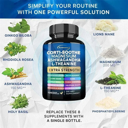 Corti-Soothe Supplement - Relax Muscles, Relieve Stress, Overall Health, Replenish Energy and Vitality, Maintain Concentration