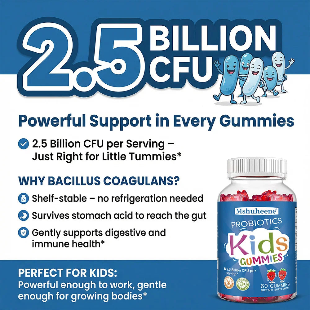 Probiotic Gummies for Adults &amp; Children 2.5 Billion CFU, Berry Antioxidants &amp; Vitamins, Digestive Balance Gut &amp; Immune Support