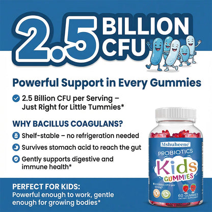 Probiotic Gummies for Adults &amp; Children 2.5 Billion CFU, Berry Antioxidants &amp; Vitamins, Digestive Balance Gut &amp; Immune Support