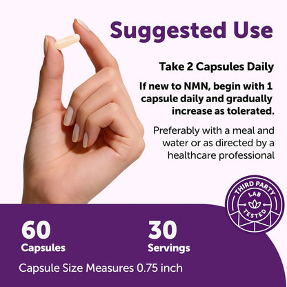 NMN Complex 1000mg, NAD+ Supplement with Resveratrol - NMNH Alternative - Supports Cellular Energy &amp; NAD+ Level, 60 Capsules
