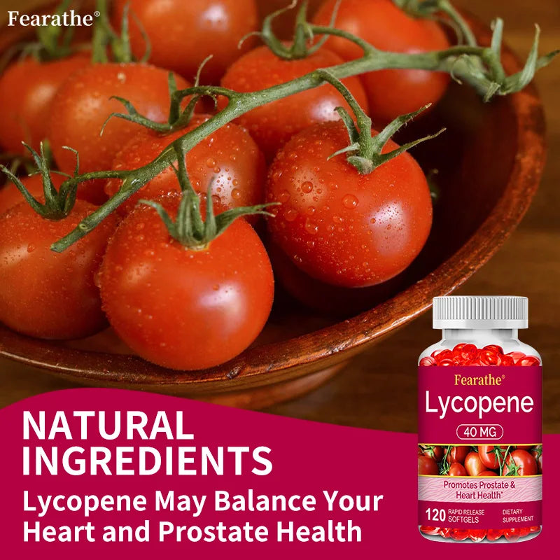 Premium Lycopene 40mg, Dietary Supplement for Prostate, Antioxidant, Heart, Skin &amp; Immune Health, Non-GMO, 30/60/120 Softgels