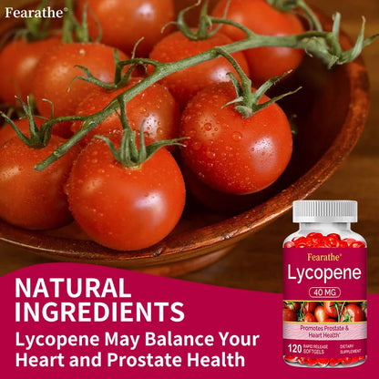 Premium Lycopene 40mg, Dietary Supplement for Prostate, Antioxidant, Heart, Skin &amp; Immune Health, Non-GMO, 30/60/120 Softgels