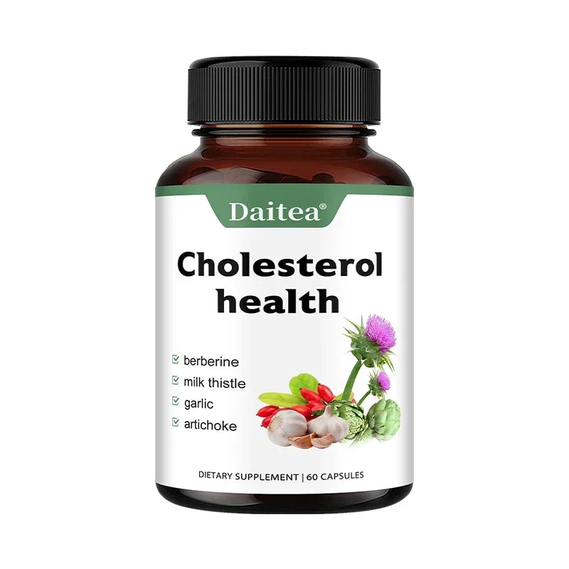 Healthy Cholesterol Support Supplement with Milk Thistle &amp; Berberine, Support Cardiovascular Health, 120 Capsules
