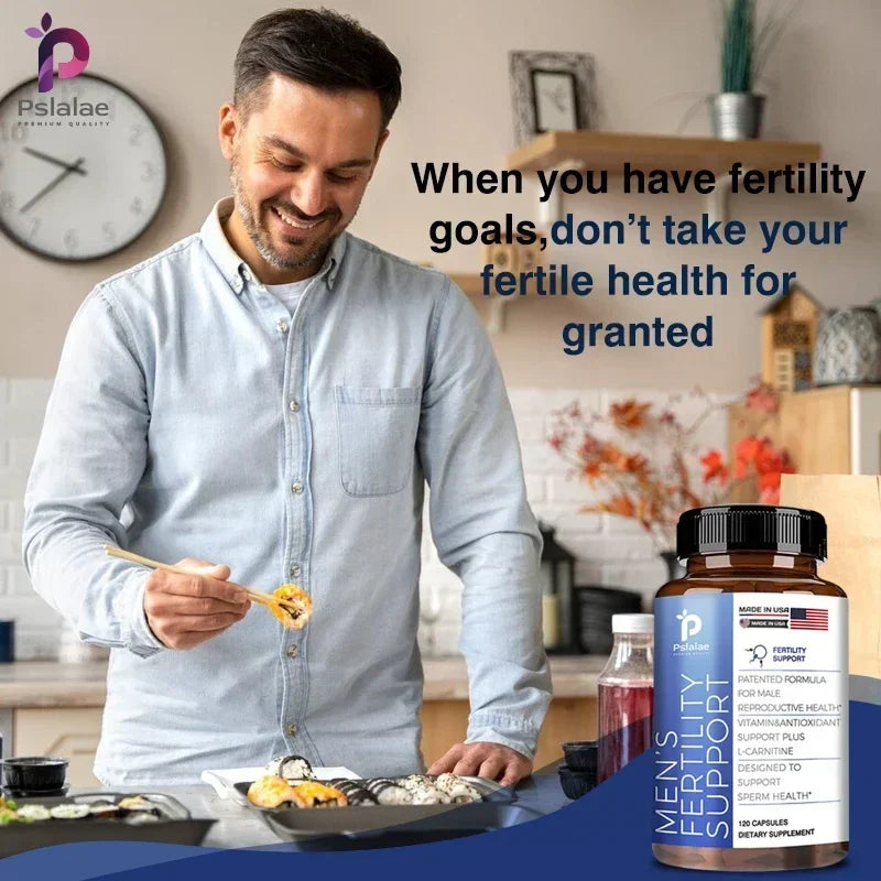Fertility Capsules for Men Increase Sperm Quality Vitality Sperm Motility Count Booster Support Supplement