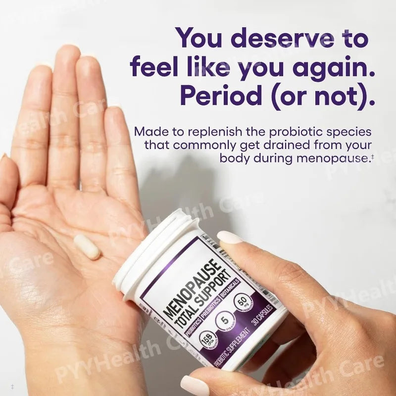 Menopause Probiotic Supports Hormone Balance, Hot Flashes, Night Sweats, Weight Management, Bloating &amp; Gut Health Resveratrol+