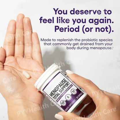 Menopause Probiotic Supports Hormone Balance, Hot Flashes, Night Sweats, Weight Management, Bloating &amp; Gut Health Resveratrol+