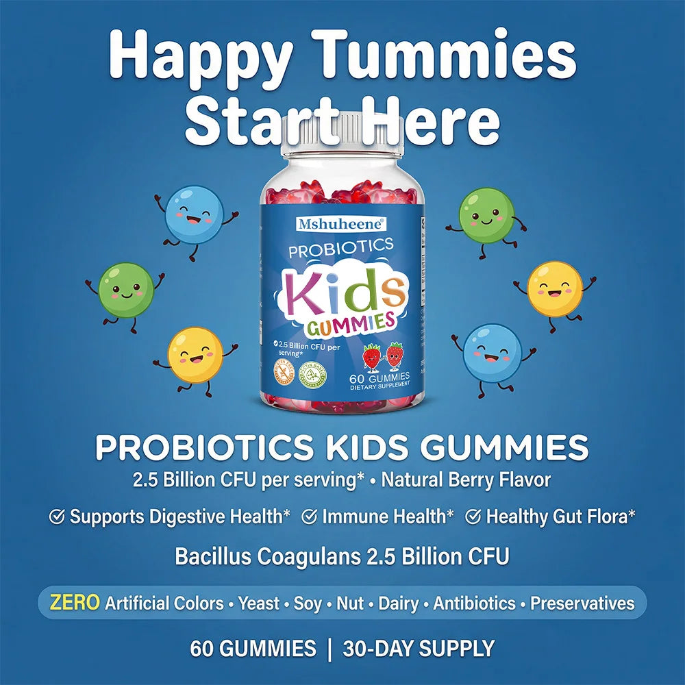 Probiotic Gummies for Adults &amp; Children 2.5 Billion CFU, Berry Antioxidants &amp; Vitamins, Digestive Balance Gut &amp; Immune Support