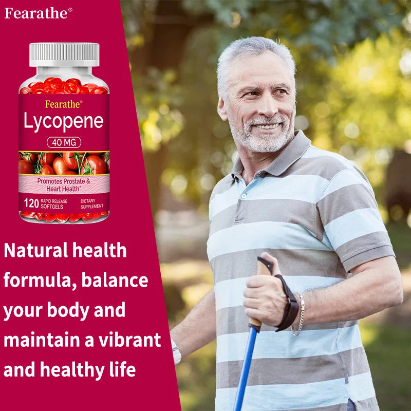 Premium Lycopene 40mg, Dietary Supplement for Prostate, Antioxidant, Heart, Skin &amp; Immune Health, Non-GMO, 30/60/120 Softgels