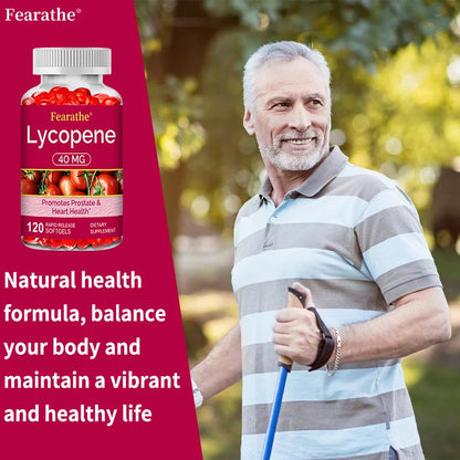 Premium Lycopene 40mg, Dietary Supplement for Prostate, Antioxidant, Heart, Skin &amp; Immune Health, Non-GMO, 30/60/120 Softgels