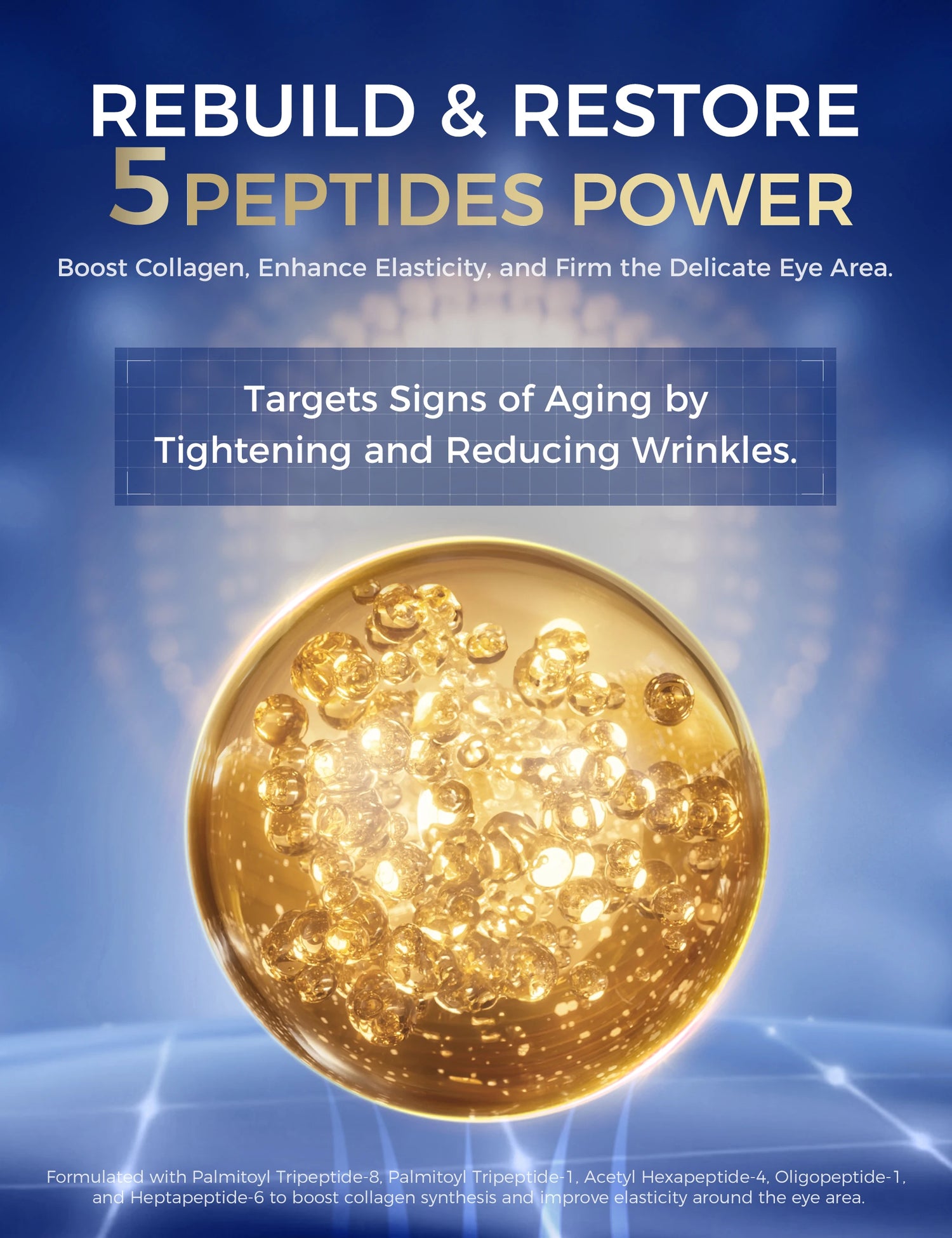 Eye Cream with Peptides &amp; Niacinamide – Reduces Fine Lines, Firms Eye Area, Brightens Dark Circles &amp; Hydrates