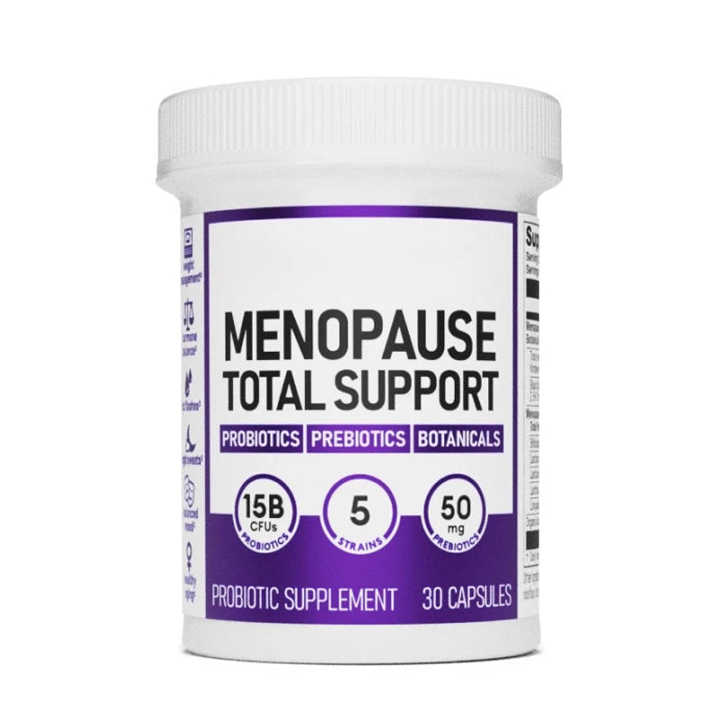 Menopause Probiotic Supports Hormone Balance, Hot Flashes, Night Sweats, Weight Management, Bloating &amp; Gut Health Resveratrol+