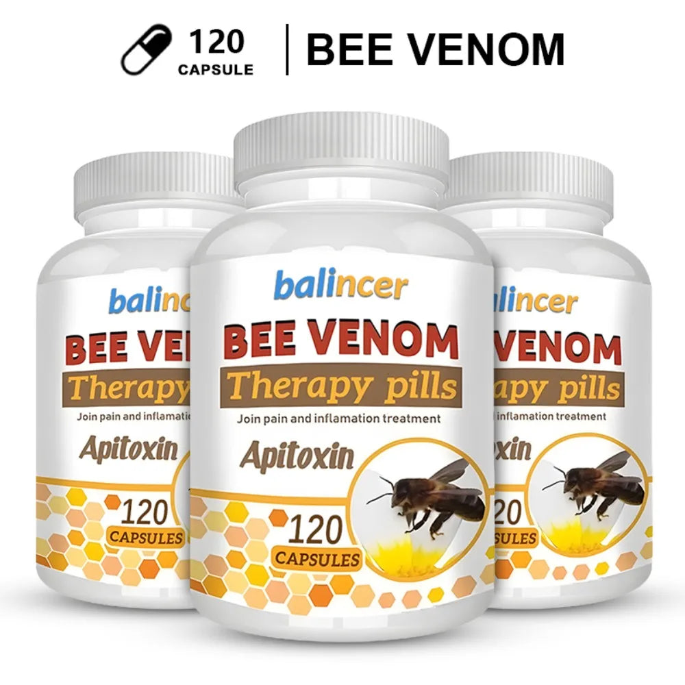 Bee Venom Extract Capsules - Relieves Joint Pain, Promotes Bone Health, Support Immunity