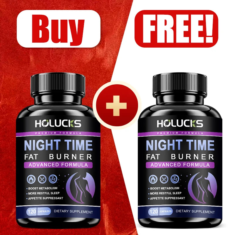 Buy 1 Get 1 Free! Pure Night Time Fat Burner Supplement, for Balances Hormones, Reduces Stress Eating &amp; Restful Sleep, Relax