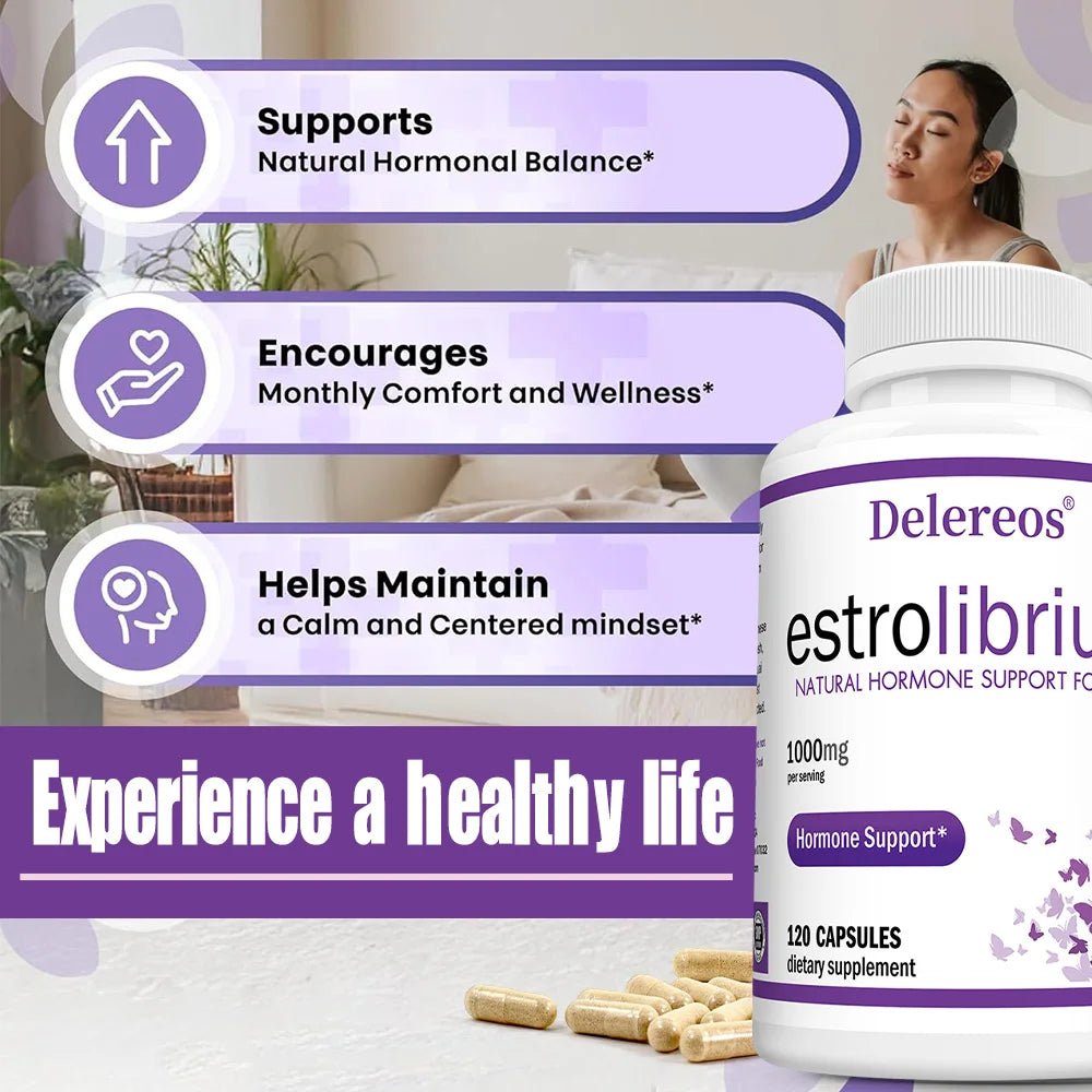 1000mg Hormone Support - Menopause Supplements for Women - Supports Natural Hormonal Balanc, Monthly Comfort and Wellness