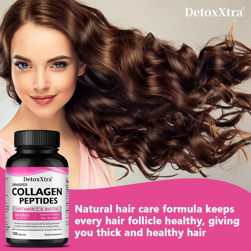 Collagen Supplement with Vitamin C &amp; Biotin – Supports Hair, Skin, Nails, Joints, Bone &amp; Anti-Aging, Skin Whitening Antioxidants