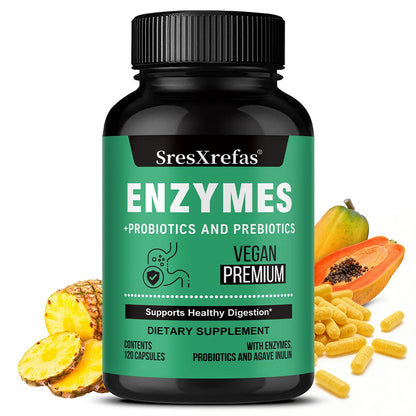Digestive Enzymes for Bloating &amp; Digestion-with Organic Prebiotics &amp; Probiotics for Gut &amp; Digestive Health, Non-GMO, Gluten Free
