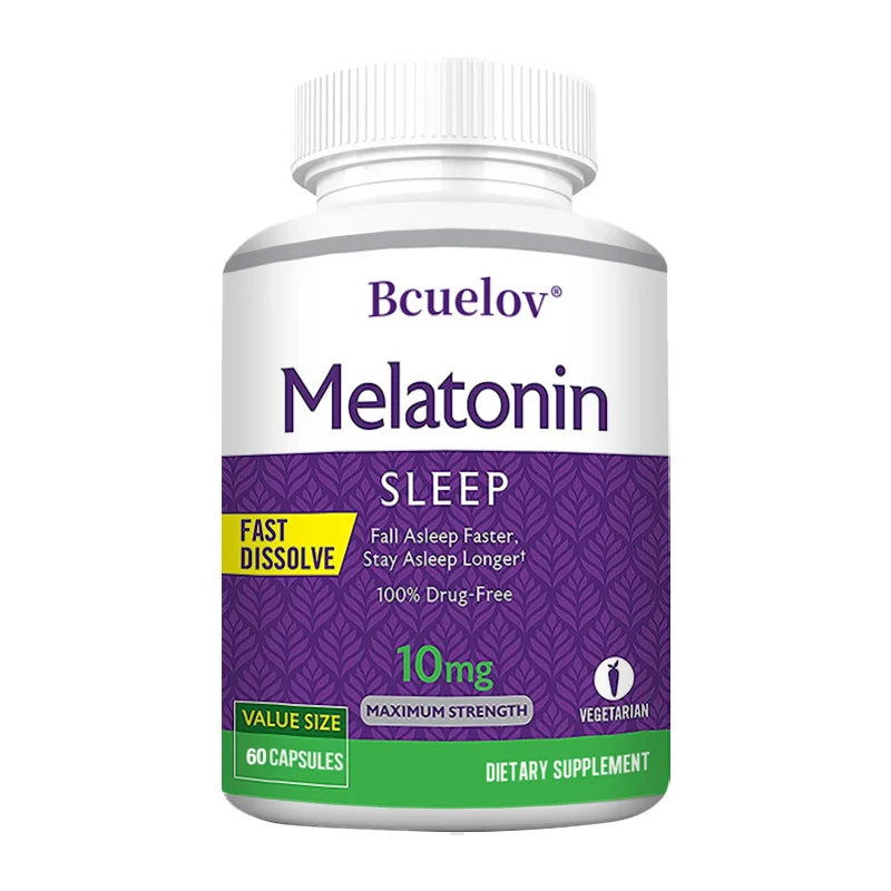 Melatonin 10 Mg Instant 120 Capsules - Natural Flavor, Fall Asleep Faster, Sleep Longer, Natural Sleep Aid