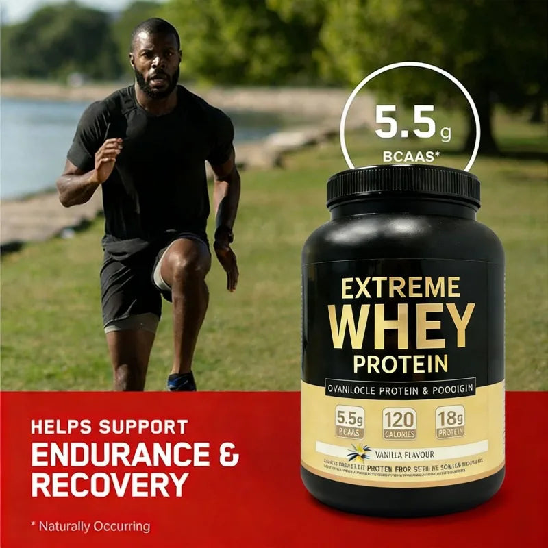 Whey Protein Powder White Muscle Growth Exercise Health Product Suitable for Gym Exercise Recovery Milkshake Vanilla Flavor