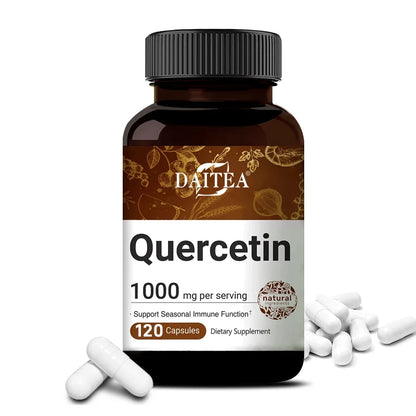 Quercetin Capsules, 1000 Mg, Supports Immunity, Promotes Blood Circulation, Metabolism, Anti-oxidation, Promotes Overall Health