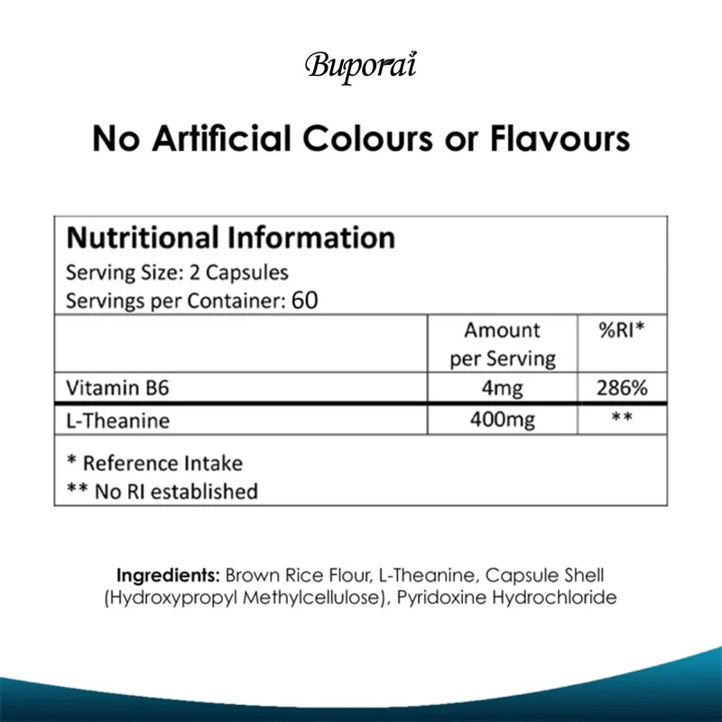 L-Theanine 400MG - Improve Mood and Reduce Anxiety, Enhancing Concentration and Cognitive Function