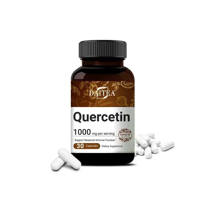 Quercetin Capsules, 1000 Mg, Supports Immunity, Promotes Blood Circulation, Metabolism, Anti-oxidation, Promotes Overall Health