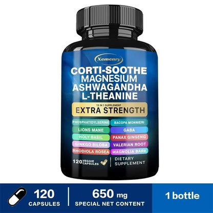 Corti-Soothe Supplement - Relax Muscles, Relieve Stress, Overall Health, Replenish Energy and Vitality, Maintain Concentration