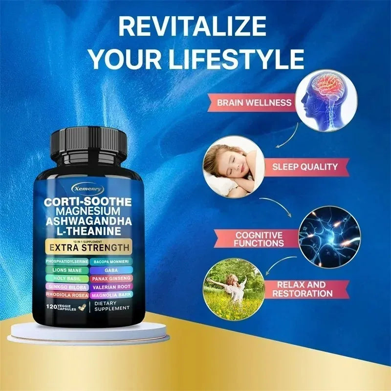 Corti-Soothe Supplement - Relax Muscles, Relieve Stress, Overall Health, Replenish Energy and Vitality, Maintain Concentration