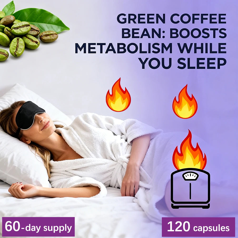 Nighttime Fat Burner Support Capsules, Supports Gentle Metabolism, Digestive Wellness &amp; Restful Sleep, Natural Supplement