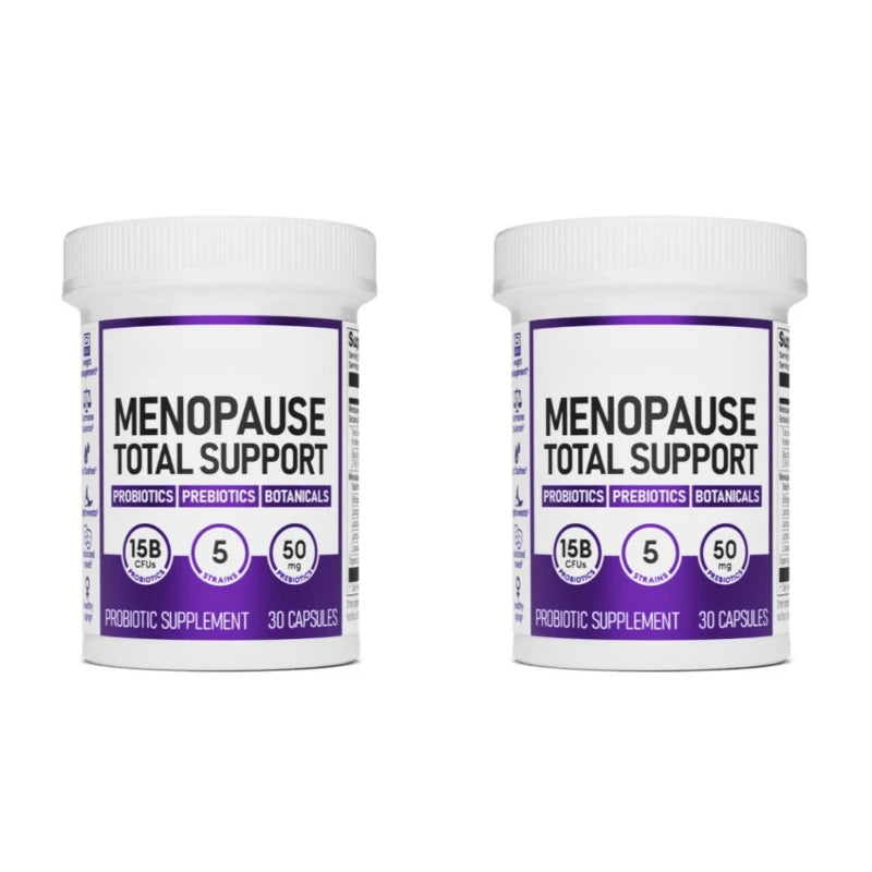 Menopause Probiotic Supports Hormone Balance, Hot Flashes, Night Sweats, Weight Management, Bloating &amp; Gut Health Resveratrol+
