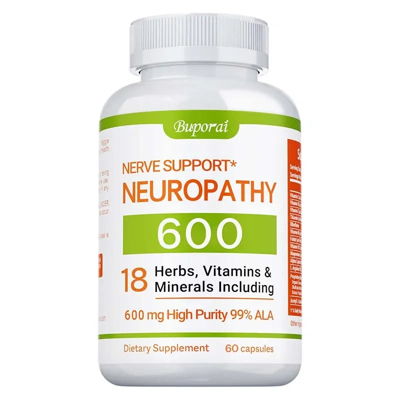 Neuropathy Support Supplement 600mg - Helps Maintain The Normal Function of The Nervous System and Relieve Mental Stress