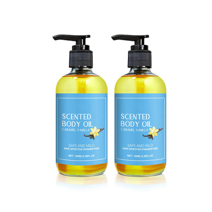 1-5pcs Stress Relief Body Oil with Vanilla - Deeply Moisturizes &amp; Soothes Muscles, Herbal Formula for Relaxing Bath &amp; Massage.