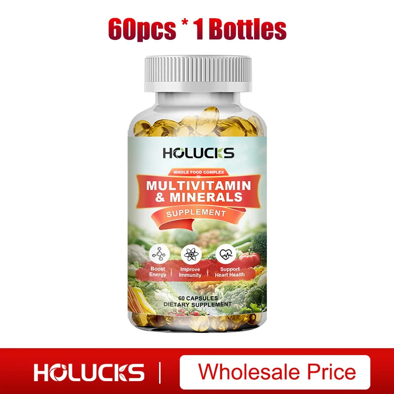 HOLUCKS Multivitamins &amp; Multiminerals Supplement with Methylated Vitamins Chelated Minerals for Energy, Focus &amp; Immune Health