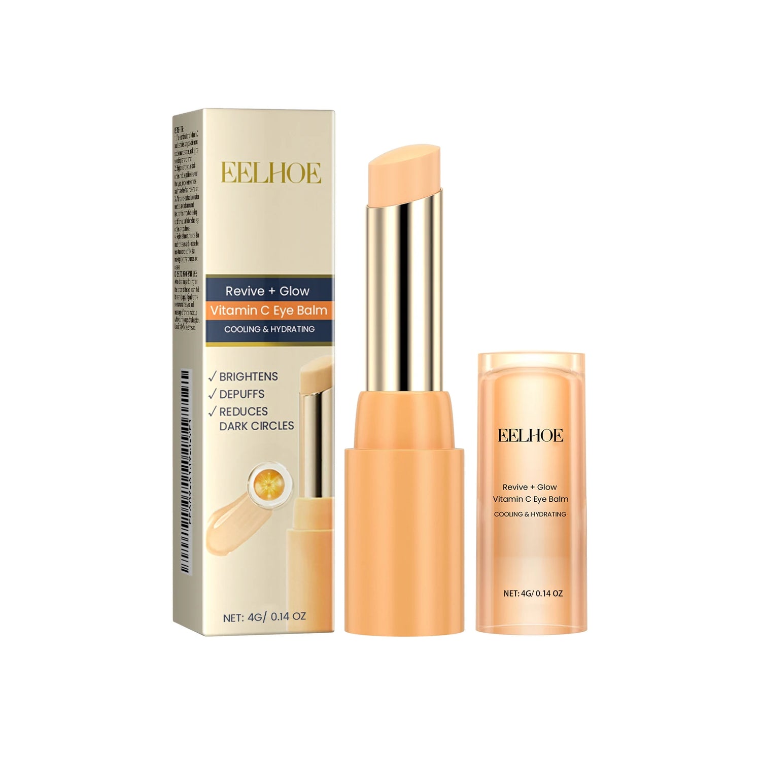 Vitamin C Eye Balm Moisturizing Eye Bag Removal Dark Circles Reduce Fine Lines Anti Puffiness Brightening Eye Cream Stick